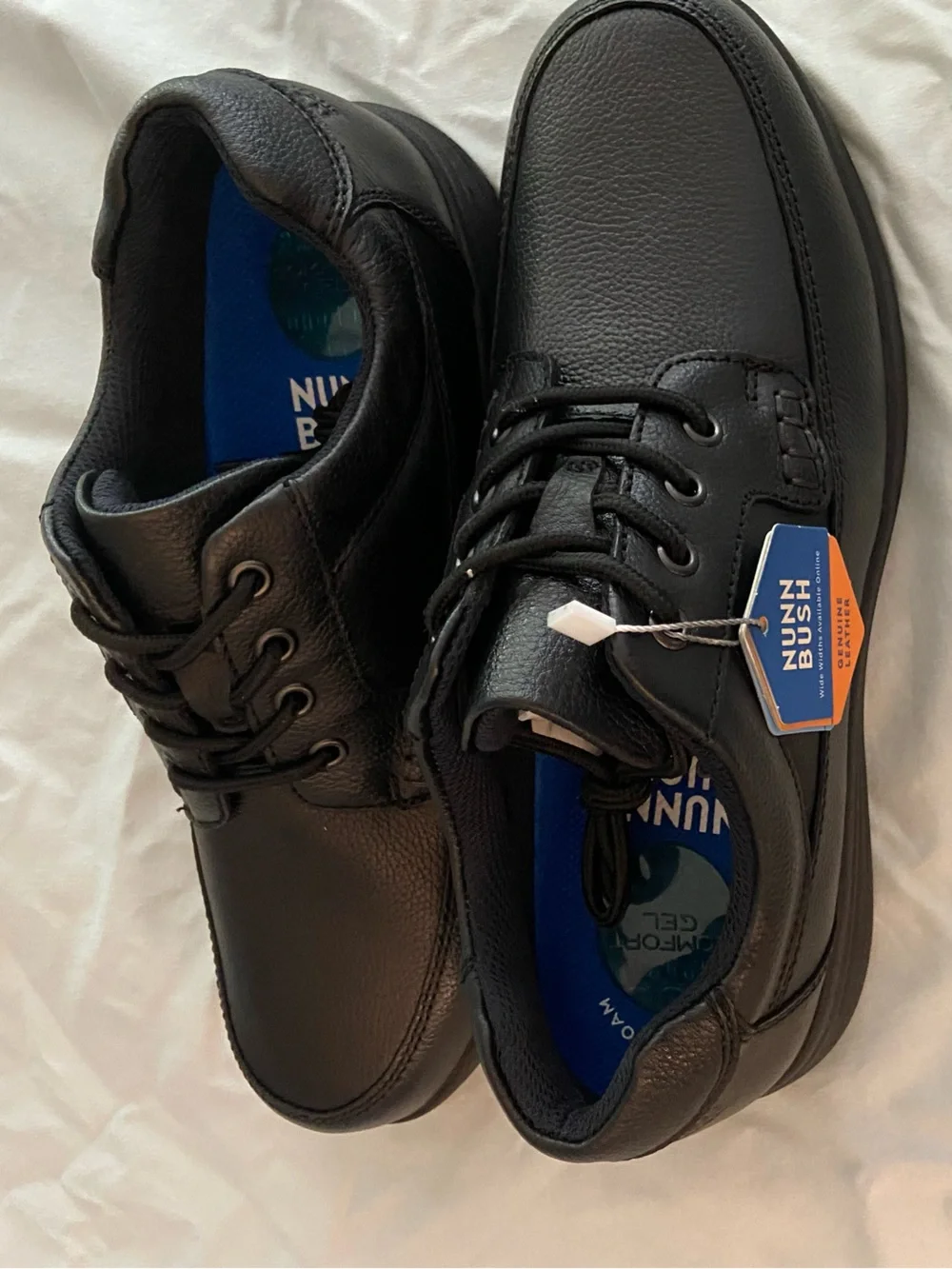 Nunn Bush Men's Black Casual Comfort Leather Lace-Up Shoe 9M NWT